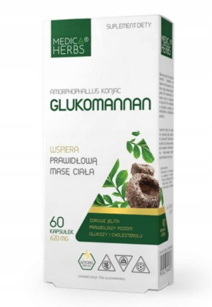 MEDICA HERBS GLUKOMANNAN 620mg 60 kapsułek JELITA