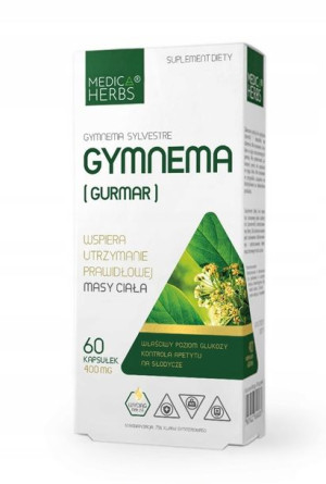Medica Herbs Gymnema ( Gurmar ) 400mg 60 Caps.