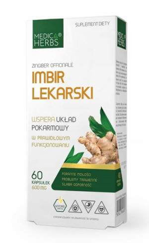 MEDICA HERBS IMBIR LEKARSKI 600mg 60 kapsułek