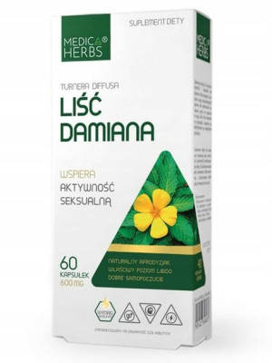 Medica Herbs Liść Damiana 60 Kapsułek Afrodyzjak
