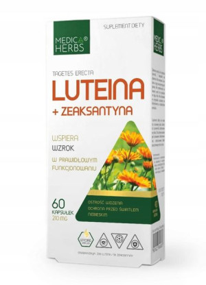 Medica Herbs Luteina 42mg Zeaksantyna 10,5mg Wzrok