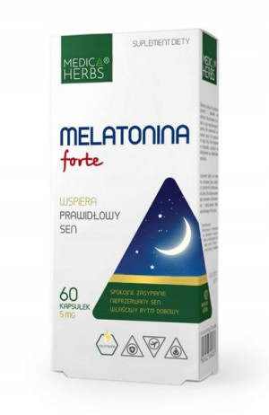 MEDICA HERBS Melatonina Forte 5mg 60 kapsułek SEN
