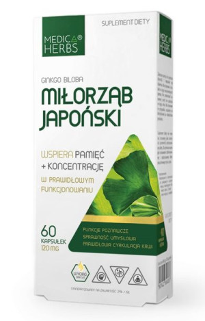 MEDICA HERBS MIŁORZĄB JAPOŃSKI 120mg 60 kapsułek
