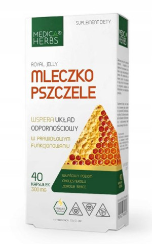 MEDICA HERBS MLECZKO PSZCZELE 300mg 40 kapsułek