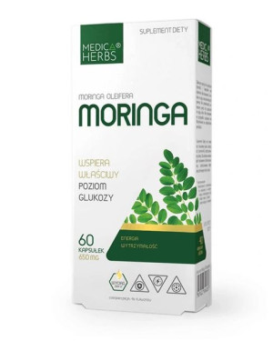 MEDICA HERBS MORINGA OLEIFERA 650mg 60 kapsułek