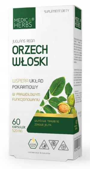 MEDICA HERBS ORZECH WŁOSKI 520mg 60 kapsułek