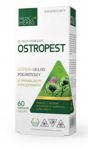 MEDICA HERBS OSTROPEST 600mg 60 kapsułek WĄTROBA