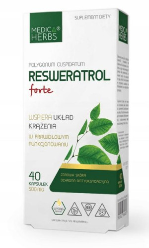 MEDICA HERBS RESWERATROL FORTE 500mg 40 kapsułek