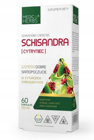 Medica Herbs Schisandra Cytryniec 550mg 60 Kaps