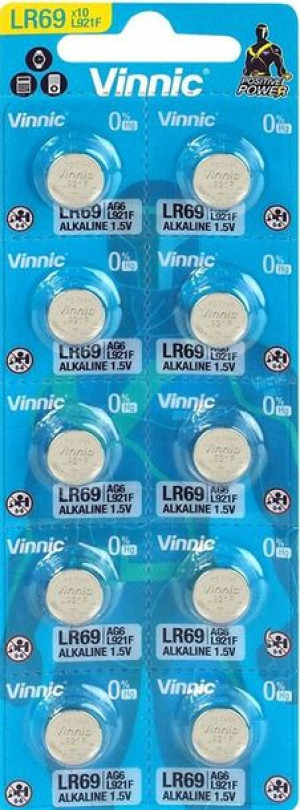 Bateria alkaliczna VINNIC LR69 10 SZTUK AG6 L921 SR920 371 537 30 RW315