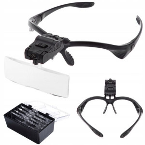 Lupa Na Głowę Czołowa Okulary Latarka 2 Led 3,5x