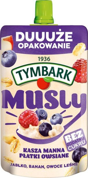 Tymbark Musly Mus kasza manna owoce leśne 170 g