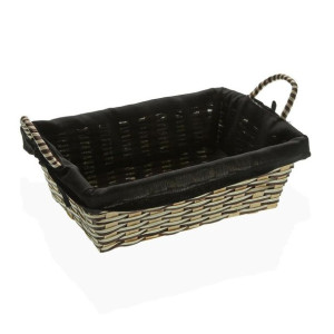 Koszyk na chleb Versa Czarny Bambus Wodorosty (19 x 9 x 27 cm)