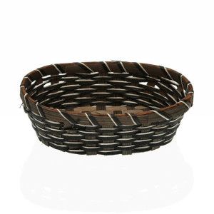 Koszyk na chleb Versa Czarny Pleciony Bambus Wodorosty (15,5 x 6,5 x 21 cm)