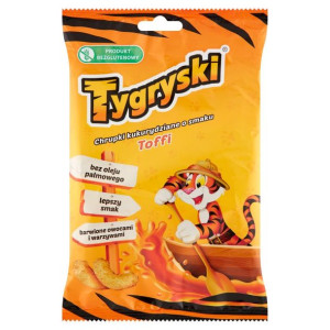 Tygryski Chrupki kukurydziane o smaku toffi 70 g