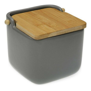 Solniczka z pokrywką Versa Ceramika Bambus Dolomite (12,2 x 11,7 x 12,2 cm)