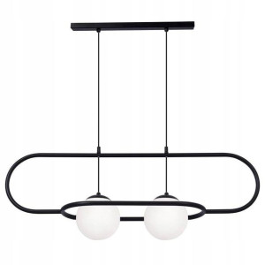 Lampa sufitowa wisząca FINESTRA 2 czarna żyrandol