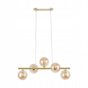 Lampa sufitowa wisząca ESTERA 5 złota żyrandol