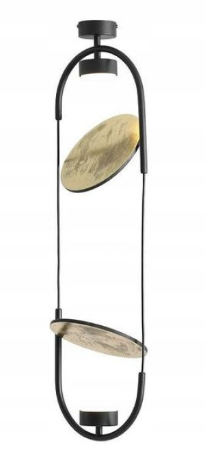 Lampa sufitowa żyrandol MOOD II czarna, złota
