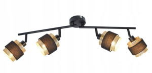 Lampa sufitowa listwa regulowana RENEZ 4 czarna