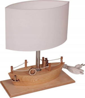 Lampa stojąca nocna STATEK łódź biały