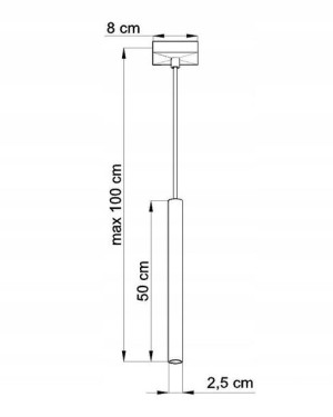 Lampa sufitowa wisząca PASTELO 1 żyrandol nad stół