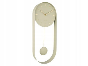 Zegar Pendulum CHARM metal oliwkowy wahadło