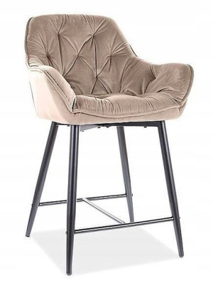 Półhoker Cherry H-2 velvet beżowy