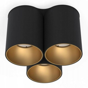 Lampa sufitowa, spot EYE TONE III czarny/złoty