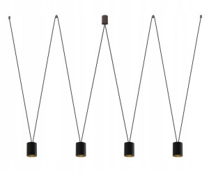 Lampa wisząca MORE TONE IV czarny, złoty Nowod