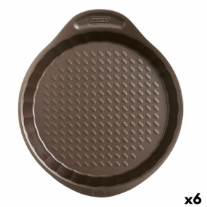 Forma do pieczenia Pyrex Asimetria Okrągły Czarny Płaski (6 Sztuk)