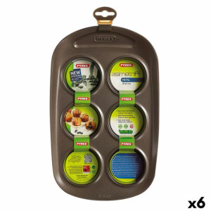Forma do tart Pyrex Asimetria Czarny 29 x 18 x 5 cm (6 Sztuk)