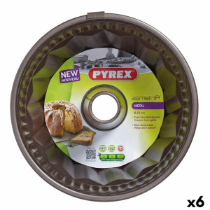 Forma do pieczenia Pyrex Asimetria Pierścień Czarny Metal 22 cm (6 Sztuk)