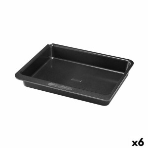 Forma do pieczenia Pyrex Magic Kwadratowy Prostokątny Czarny Metal (6 Sztu