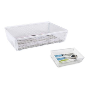 Organizer na Sztućce Confortime Metal Biały (21,8 x 15,24 x 5,2 cm)