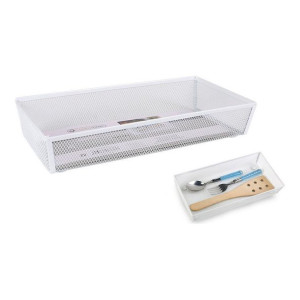 Organizer na Sztućce Confortime Metal Biały (30 x 15,24 x 5,2 cm)