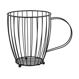 Pojemnik na przybory kuchenne Quid Czarny Metal (23x15x18 cm)