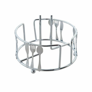 Uchwyt na Ręczniki Kuchenne DKD Home Decor 14 x 14 x 29 cm Srebrzysty Metal