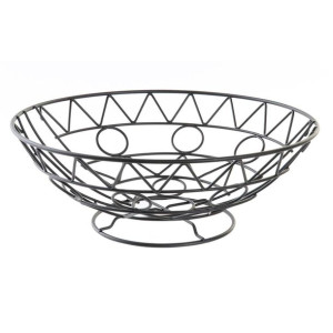 Miska na Owoce DKD Home Decor 28 x 28 x 10 cm Czarny Metal