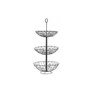 Miska na Owoce DKD Home Decor 28 x 28 x 58 cm Czarny Metal