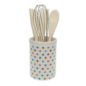 Pojemnik na przybory kuchenne Versa Springdots Ceramika (10 x 15 x 10 cm)