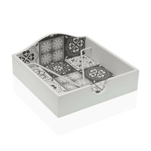 uchwyt do serwetek Versa Mosaic Drewno MDF (18 x 7 x 18 cm)