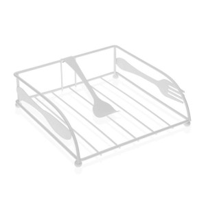 uchwyt do serwetek Versa Biały Metal Stal