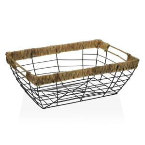 Miska na Owoce Versa Czarny Metal Stal (12 x 33,5 x 23,5 cm)