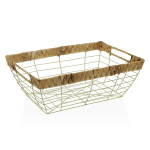 Miska na Owoce Versa Beżowy Metal Stal (12 x 33,5 x 23,5 cm)