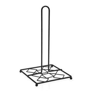 Uchwyt na papier kuchenny Versa Czarny Metal Stal (16 x 28,5 x 16 cm)