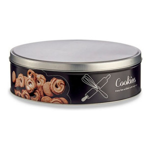 Pudełko metalowe Cookies Metal (22,5 x 7 x 22,5 cm) (22,5 x 7 x 22,5 cm)