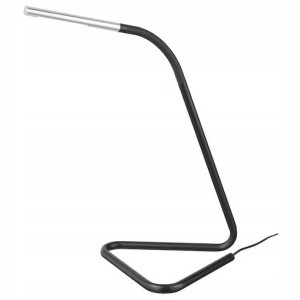 Lampka biurkowa LED USB czarna srebrna Harte IKEA