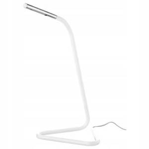 Lampka biurkowa LED USB biała srebrna Harte IKEA