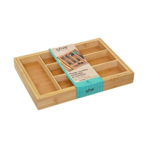 Organizer na Sztućce 5five Drewno Bambus (34 x 25 x 4,5 cm)